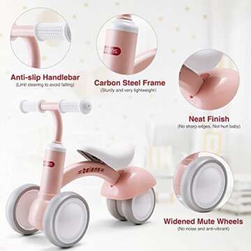 beiens Upgraded Large Baby Balance Bikes - Safe and Stylish Toddler Bike for Ages 18-36 Months, Perf...
