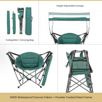Arrowhead Outdoor Portable Hammock Chair with Canopy