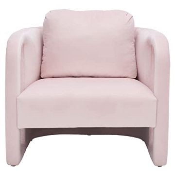 SAFAVIEH Fifer Light Pink Velvet Accent Chair