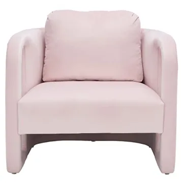 SAFAVIEH Fifer Light Pink Velvet Accent Chair