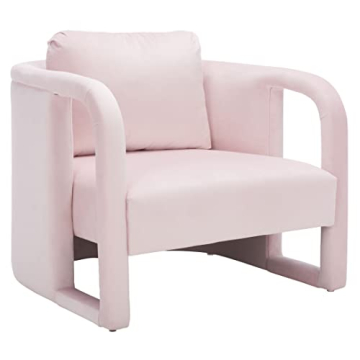 SAFAVIEH Fifer Light Pink Velvet Accent Chair