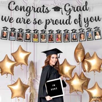 KatchOn 10ft Glitter Congrats Grad Banner for 2025