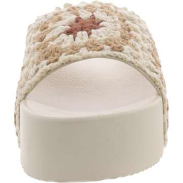 Dirty Laundry Women's Worble Wedge Sandal, Cream, 8