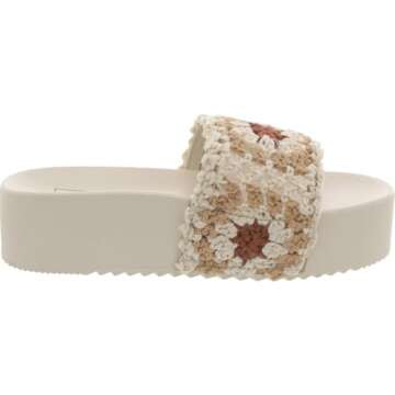 Dirty Laundry Women's Worble Wedge Sandal, Cream, 8