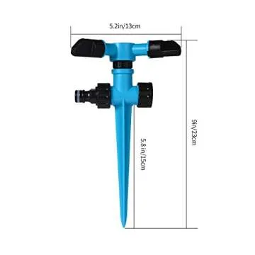 Kadaon Garden Sprinkler, 360 Degree Rotating Lawn Sprinkler Large Area Coverage - Adjustable, Weighted Gardening Watering System