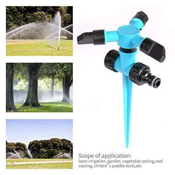 Kadaon Garden Sprinkler, 360 Degree Rotating Lawn Sprinkler Large Area Coverage - Adjustable, Weighted Gardening Watering System