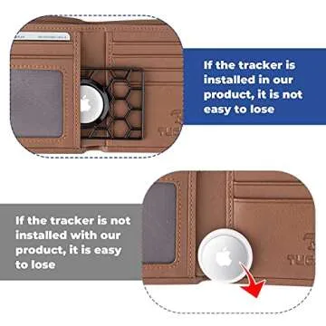 HLHGR for Airtag Wallet Holder,Slim Thin Card Case Holder for Apple AirTag Size of a Credit Card for Purse, Handbag, Clutch (Black