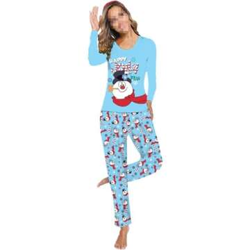 LVXGRAN Christmas Pajamas for Family Christmas Family Matching Outfits Long Sleeve Family Jammies Matching Holiday Pajamas