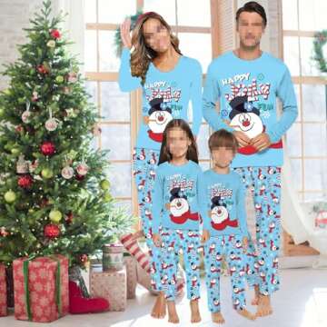 LVXGRAN Christmas Pajamas for Family Christmas Family Matching Outfits Long Sleeve Family Jammies Matching Holiday Pajamas