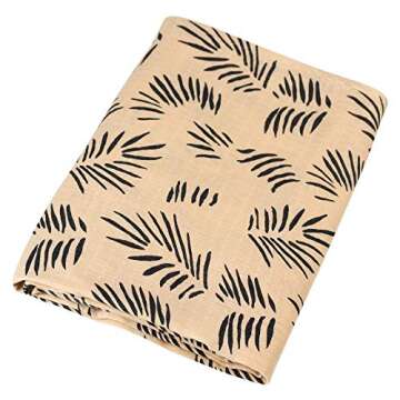 Organic Muslin Baby Boy Swaddle Blankets Oliver & Rain Receiving Blanket Lion and Palm Print, Stripe 3 Pack