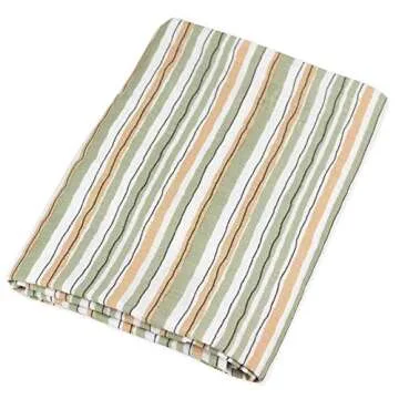 Organic Muslin Baby Boy Swaddle Blankets Oliver & Rain Receiving Blanket Lion and Palm Print, Stripe 3 Pack