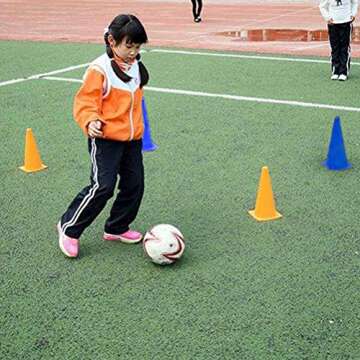 Training Cones for Kid Adult Sports Set of 10 Training Traffic Cones 7 Inch Multipurpose Football Co...