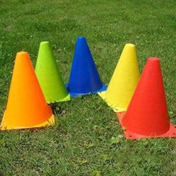 Durable Training Cones Set of 10 for All Sports Activities