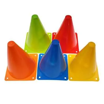 Durable Training Cones Set of 10 for All Sports Activities