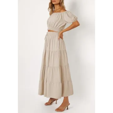 Stylish HUUSA 2 Piece Summer Dress Set for Women