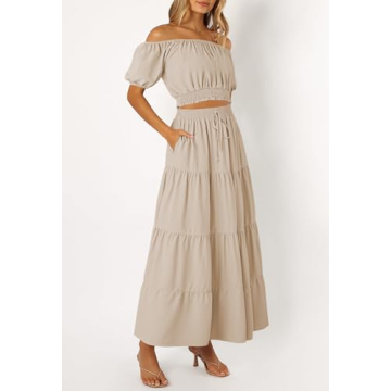 Stylish HUUSA 2 Piece Summer Dress Set for Women