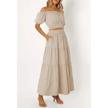 Stylish HUUSA 2 Piece Summer Dress Set for Women