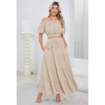 Stylish HUUSA 2 Piece Summer Dress Set for Women