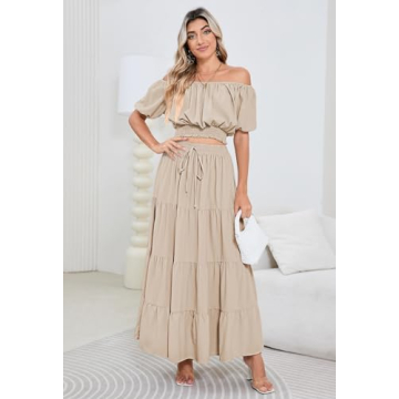 Stylish HUUSA 2 Piece Summer Dress Set for Women
