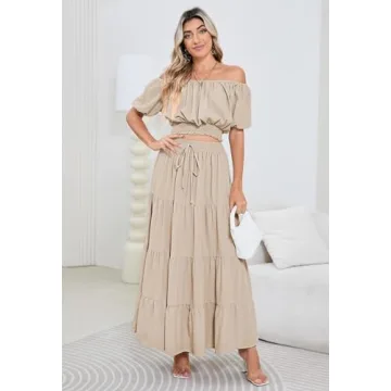 Stylish HUUSA 2 Piece Summer Dress Set for Women