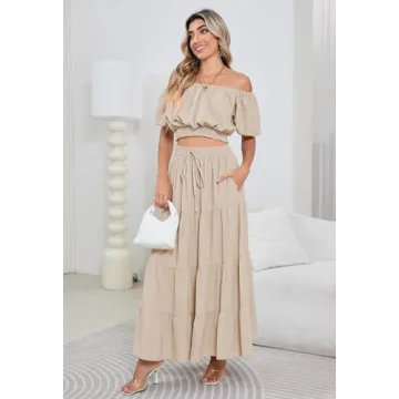 Stylish HUUSA 2 Piece Summer Dress Set for Women