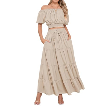 Stylish HUUSA 2 Piece Summer Dress Set for Women