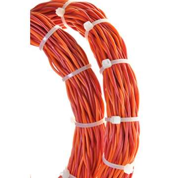 Fixson Multi-Purpose Cable Ties Assorted Sizes 4" 6" 8" 10" 12" Inch Self-Locking Nylon Zip Wire Tie-Wraps (250 Pcs Variety Pack) Color Natural Cable Tie Set