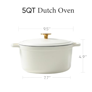 CAROTE Enameled Cast Iron Dutch Oven for All Cooking Needs