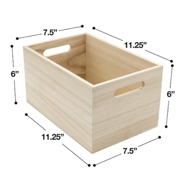 Sorbus Wooden Crates for Storage and Organization - 2 Pack