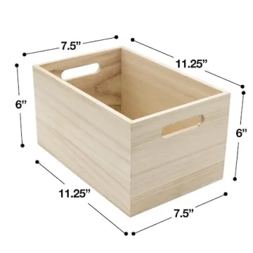 Sorbus Wooden Crates for Storage and Organization - 2 Pack