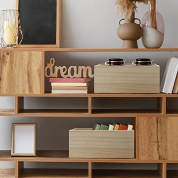 Sorbus Wooden Crates for Storage and Organization - 2 Pack