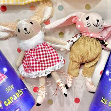 LEVLOVS Christmas Mouse in a Match Box and Friends Toy Baby Registry Gift Forest Mice Plush Toy