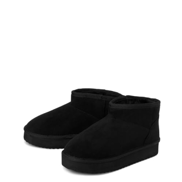 Mini Ankle Platform Boot for Girls with Faux-Fur