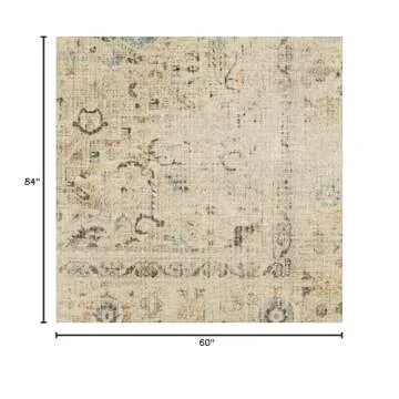 RUGGABLE Kamran Washable Rug - Perfect Washable Area Rug for Living Room, Bedroom, Kids Room, Nurser...