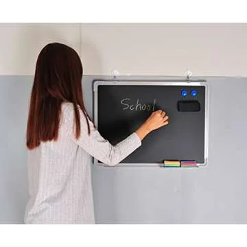 Navy Penguin Chalkboard Set 24x18 with Eraser and 14 Chalks