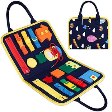 Busy Board Montessori Toys for Toddler Learning Skills