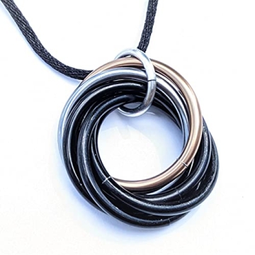 Möbii Necklaces (Multicolor) Pendant Combos, Fidget Infinity Loop Forever Spiral Jewelry