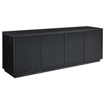 Henn&Hart Hanson TV Stand for 75" TVs in Black Grain