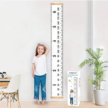 Mibote Baby Growth Chart Canvas for Kids' Rooms
