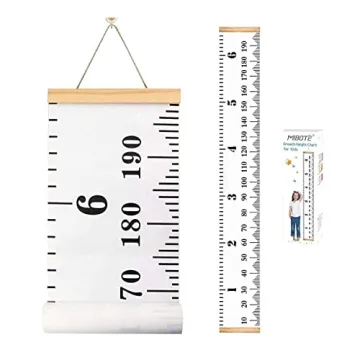 Mibote Baby Growth Chart Canvas for Kids' Rooms