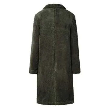 Warm Stylish Women’s Fuzzy Fleece Long Cardigan Coat