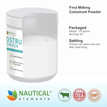Colostrum Powder - Over 40% IgG - First 4-6 Hour Milking Grass Fed Colostrum - Bovine Colostrum - USA Midwest Pasture Raised Colostrum Supplement Powder - Unflavored Bovine Colostrum For Humans - 120g