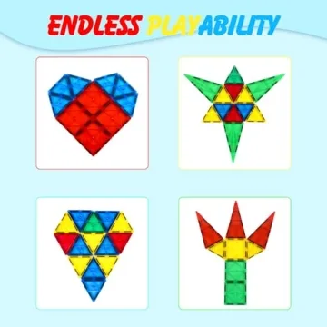 Gemmicc 100 PCS Magnetic Tiles STEM Educational Building Toys