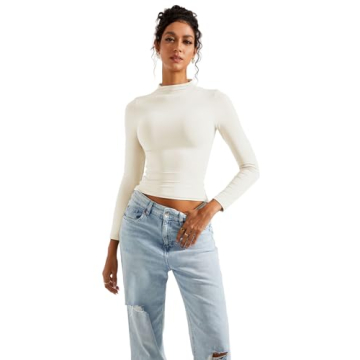 SUUKSESS Women’s Soft Turtle Neck Long Sleeve Top