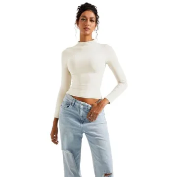 SUUKSESS Women’s Soft Turtle Neck Long Sleeve Top