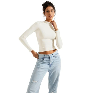 SUUKSESS Women’s Soft Turtle Neck Long Sleeve Top