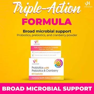 vH Essentials Probiotics with Prebiotics and Cranberry Capsules