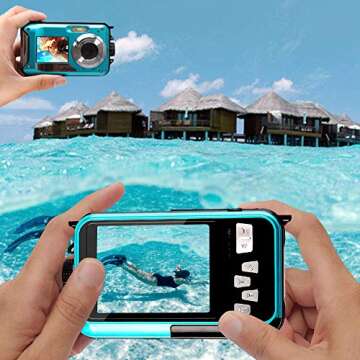 Underwater Camera 24MP Waterproof Digital for Snorkeling