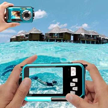 Underwater Camera 24MP Waterproof Digital for Snorkeling