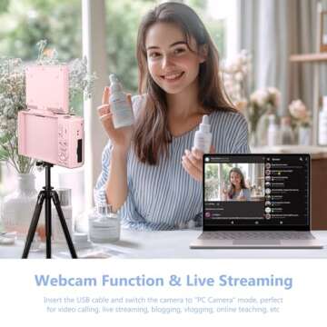 4K Digital Camera with Flip Screen and 18X Zoom